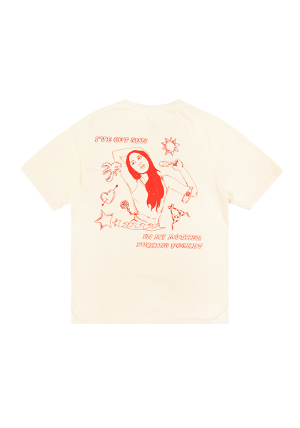 ivory oversized sun in my mother fucking pocket t-shirt