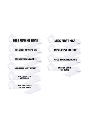 obsessed sashes - set of 10