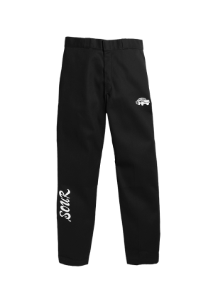 SOUR work pant in black