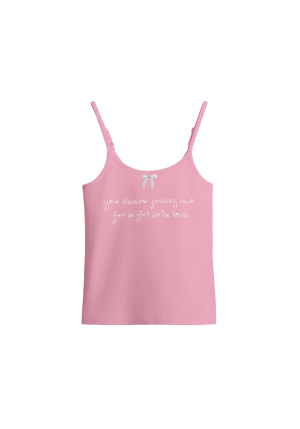 album embroidered women's spaghetti strap tank