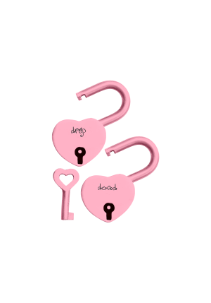 drop dead heart keyed padlock set